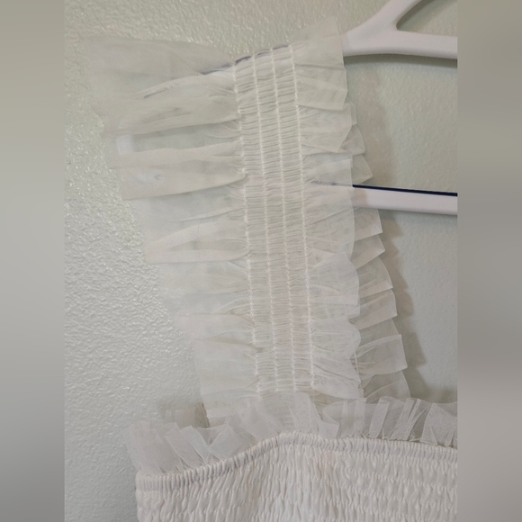 Baltic Born | Emma White Smocked Tulle Dress Size Large NWOT - Picture 6 of 9